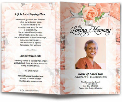 Precious Funeral Program Template - The Funeral Program Site