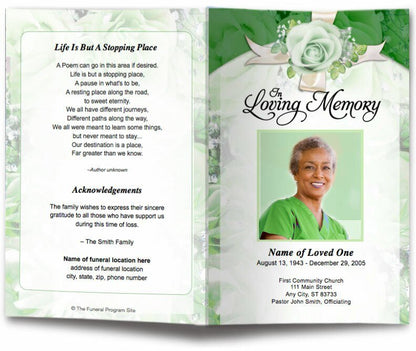 Precious Funeral Program Template - The Funeral Program Site