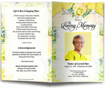 Precious Funeral Program Template - The Funeral Program Site