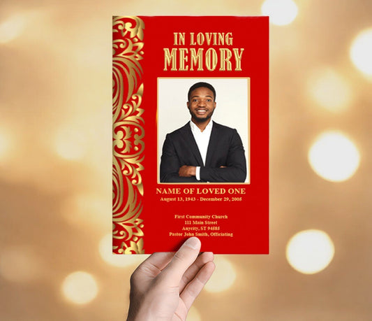 Prosper Funeral Program Template - The Funeral Program Site