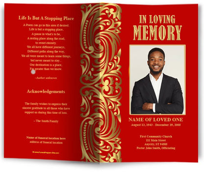 Prosper Funeral Program Template - The Funeral Program Site