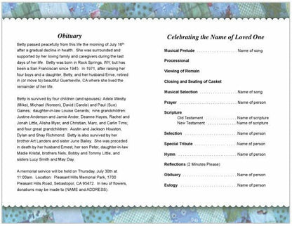 Quilt Funeral Program Template - The Funeral Program Site