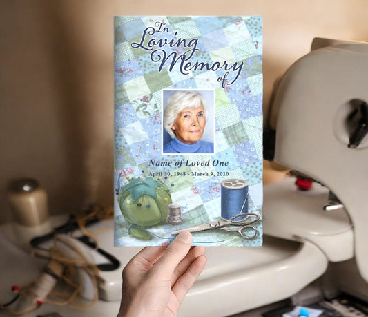 Quilt Funeral Program Template - The Funeral Program Site