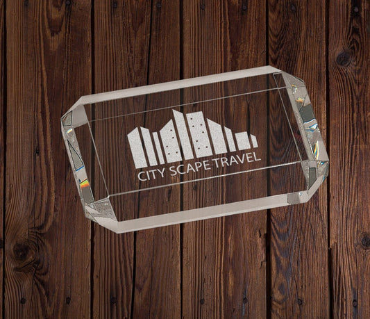 Rectangle Paperweight with Clipped Corners - Celebrate Prints