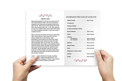 Red Cardinal Funeral Program Template - The Funeral Program Site