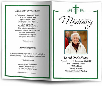 Remembrance Funeral Program Template - The Funeral Program Site