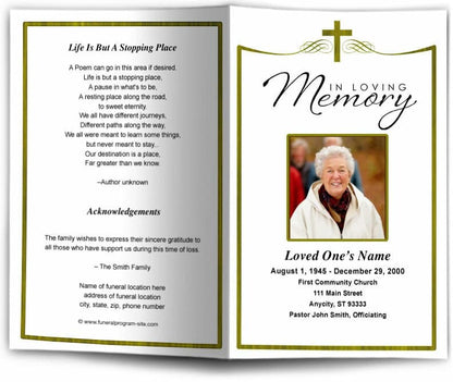 Remembrance Funeral Program Template - The Funeral Program Site