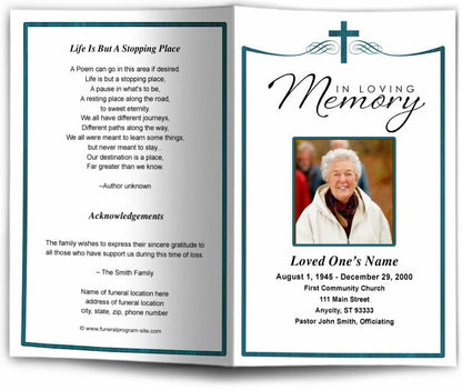Remembrance Funeral Program Template - The Funeral Program Site