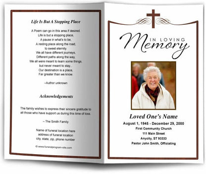 Remembrance Funeral Program Template - The Funeral Program Site