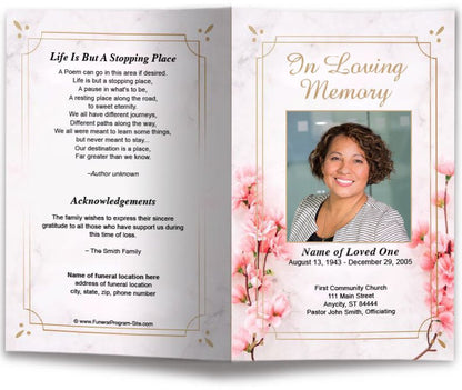 Reminisce Funeral Program Template - The Funeral Program Site