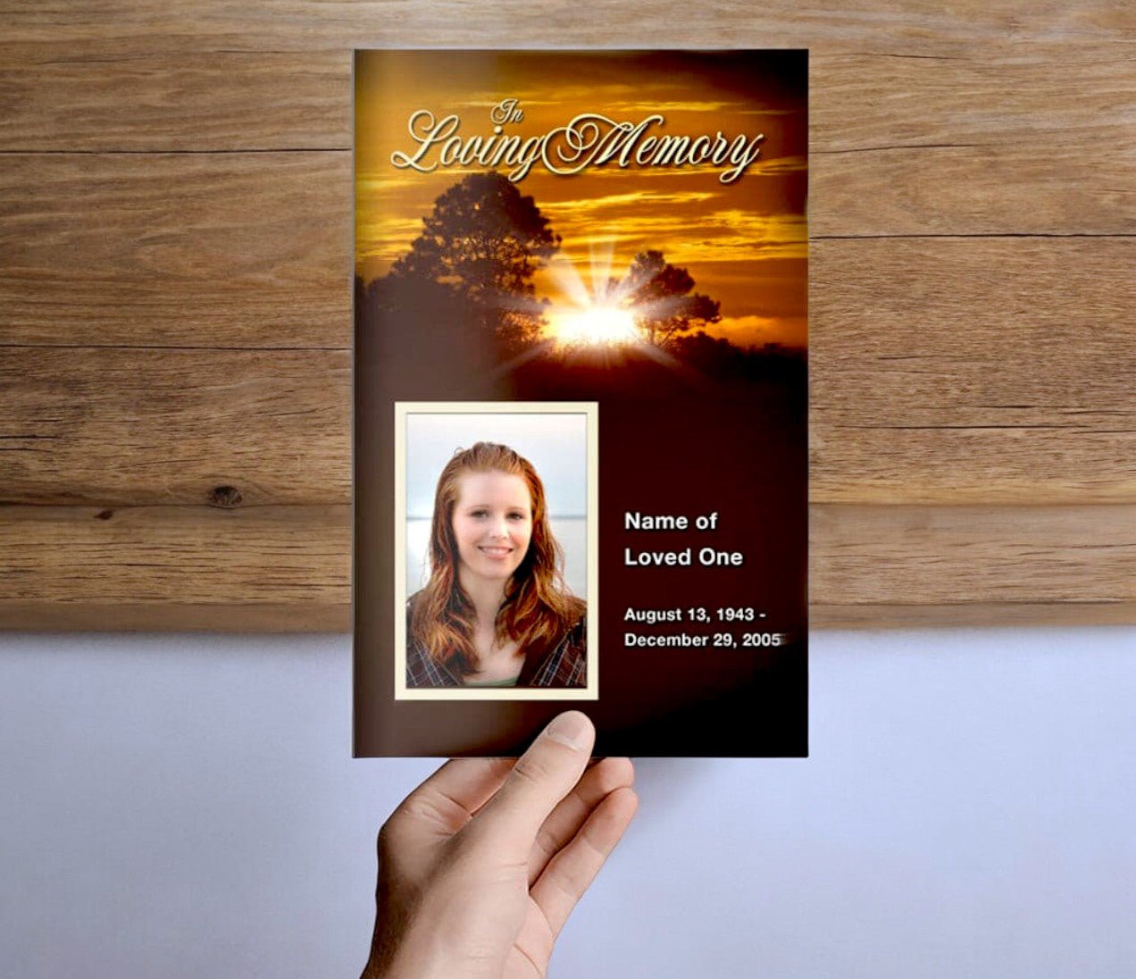 Renewal Funeral Program Template - Celebrate Prints