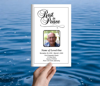 Rest In Peace Funeral Program Template - The Funeral Program Site
