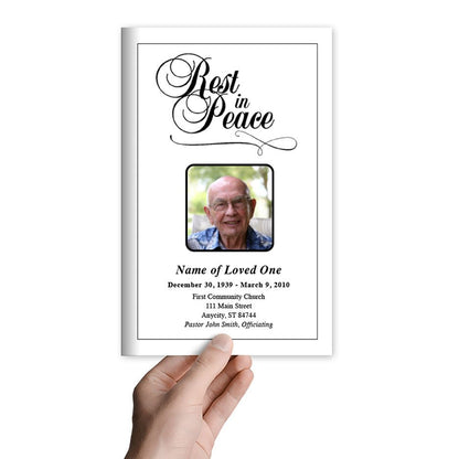 Rest In Peace Funeral Program Template - The Funeral Program Site