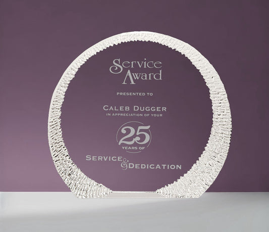 Rounded Crystal with Decorative Edge - Celebrate Prints