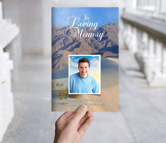 Sandy Funeral Program Template - The Funeral Program Site