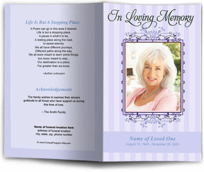 Seraphina Funeral Program Template - The Funeral Program Site