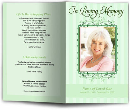 Seraphina Funeral Program Template - The Funeral Program Site