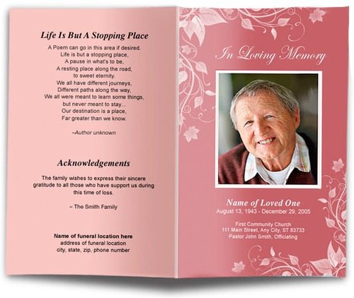 Simplier Funeral Program Template - The Funeral Program Site