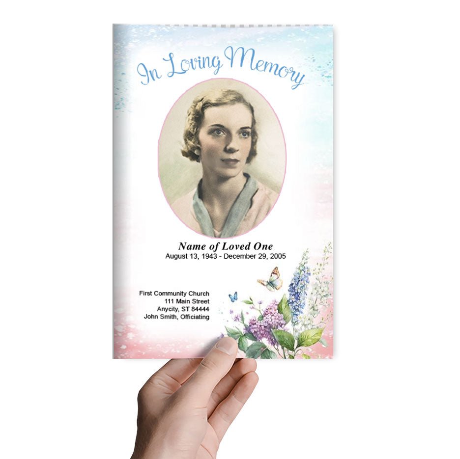 Splash Funeral Program Template - The Funeral Program Site