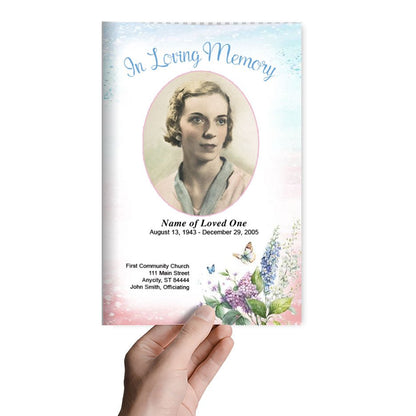 Splash Funeral Program Template - The Funeral Program Site