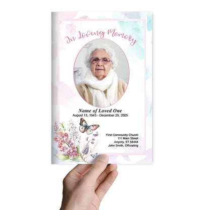 Spring Garden Funeral Program Template - The Funeral Program Site