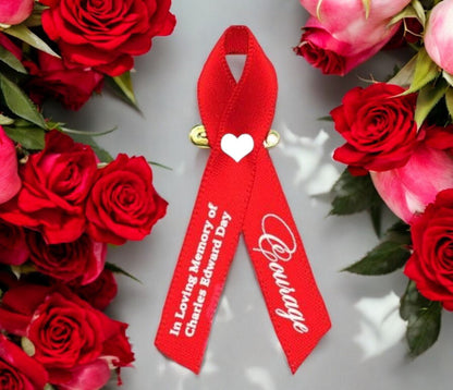 Stroke, Heart Disease Awareness Ribbons (Red) - Pack of 10 - Celebrate Prints