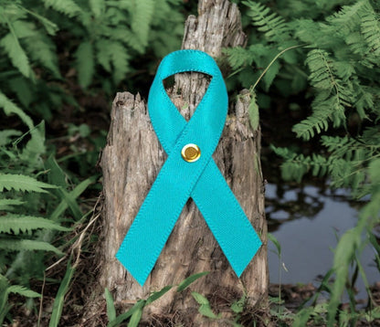 Teal Cancer Ribbon, Awareness Ribbons (No Personalization) - Pack of 10 - Celebrate Prints