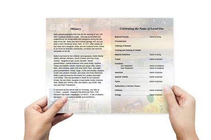 Texas Funeral Program Template - The Funeral Program Site