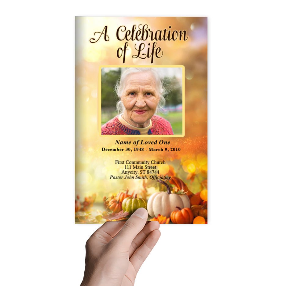 Thanksgiving Funeral Program Template - The Funeral Program Site