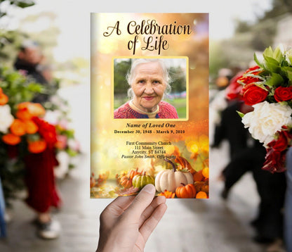 Thanksgiving Funeral Program Template - The Funeral Program Site