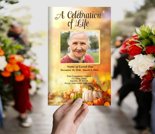 Thanksgiving Funeral Program Template - The Funeral Program Site