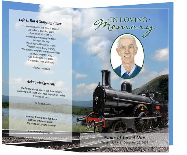 Train Funeral Program Template - The Funeral Program Site