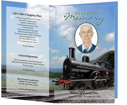 Train Funeral Program Template - The Funeral Program Site