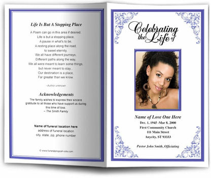Tribute Funeral Program Template - The Funeral Program Site