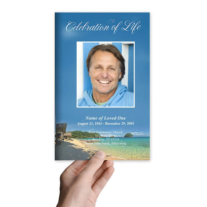 Tropical Funeral Program Template - The Funeral Program Site