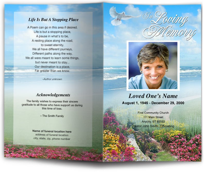 Unforgettable Funeral Program Template - The Funeral Program Site