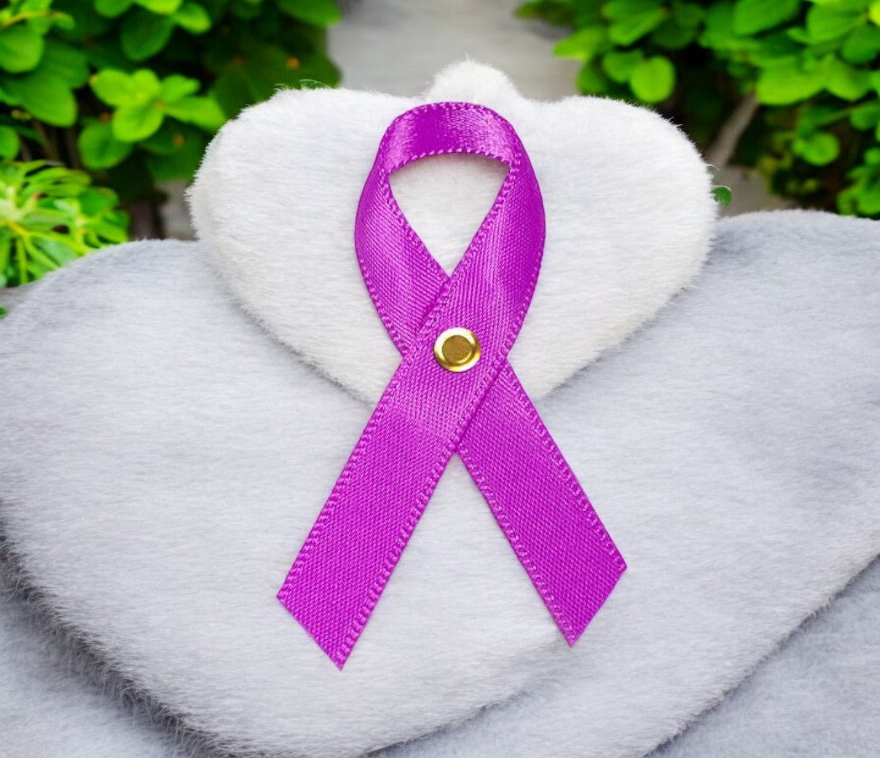 Violet Cancer Ribbon, Awareness Ribbons (No Personalization) - 10 Pack - Celebrate Prints