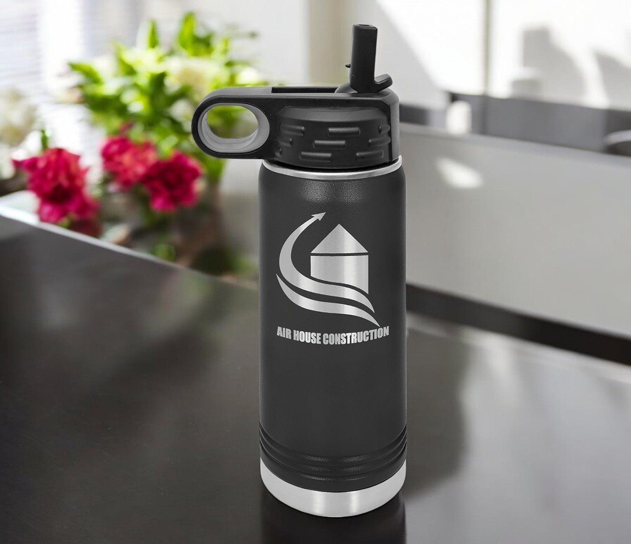 Water Bottle Vacuum Insulated Stainless Steel with Pop Up Lid - Celebrate Prints