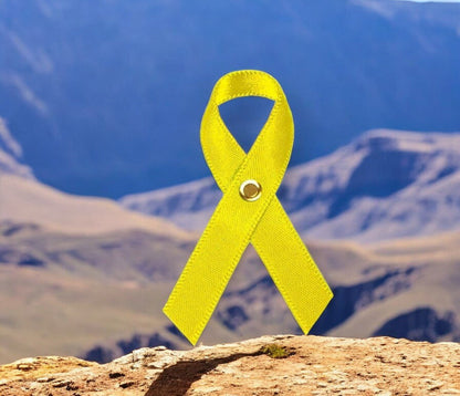 Yellow Cancer Ribbon, Awareness Ribbons (No Personalization) - Pack of 10 - Celebrate Prints