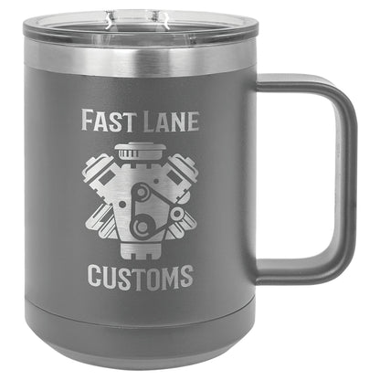 15 oz. Vacuum Insulated Mug with Slider Lid - Celebrate Prints