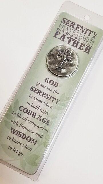 A Father's Serenity Prayer Token and Memorial Bookmarks