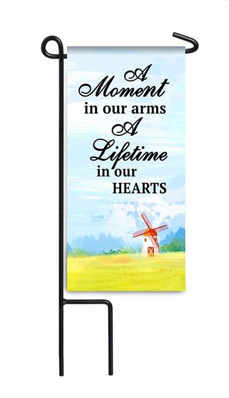 A Moment In Our Arms Mini Memorial Flag With Stand