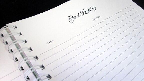 Affinity Spiral Wire Bind Memorial Guest Book Sign In inside view