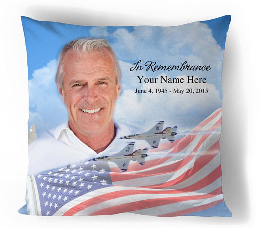 Air Force In Loving Memory Toss Memorial Pillows