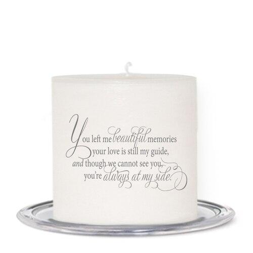 Always In Our Hearts Small Wax In Loving Memory Candle back