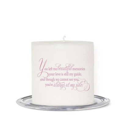 Always Small Wax In Loving Memory Candle back