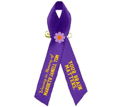 Alzheimer's Awareness Ribbon Purple Ribbon Color