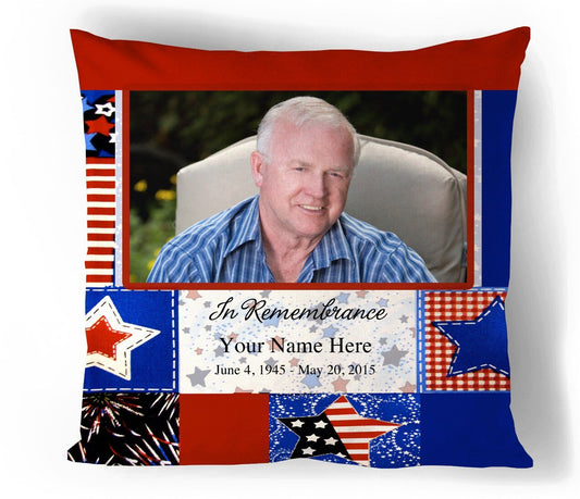 Americana In Loving Memory Memorial Pillows