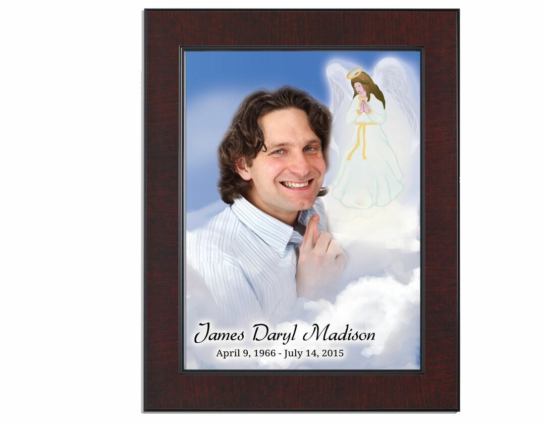 Angel Memorial Portraits Poster framed