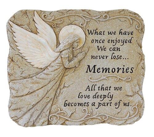 Angel Memories Memorial Garden Stone - Celebrate Prints